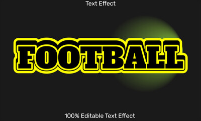 Football text effefct in 3d