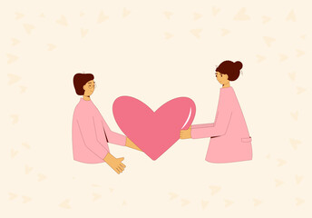 Valentine's Day. Romantic couple. Dating and love.