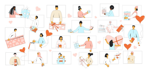 Online Valentine's Day celebration. Virtual event