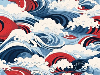 seamless pattern template wave
