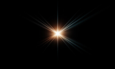 PSD Light flare, Glowing light explodes. Light effect. ray. shining sun, bright flash. - obrazy, fototapety, plakaty