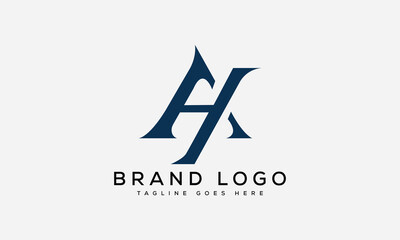 letter HA logo design vector template design for brand.