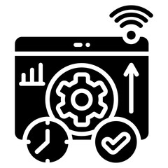 Automation glyph icon illustration vector graphic