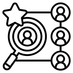 Fototapeta premium Talent line icon illustration vector graphic
