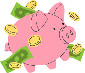 Piggy bank illustration
