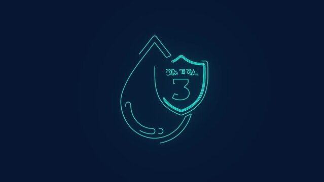Omega 3 fatty acids for body growth science animation