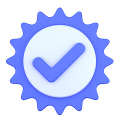 3d illustration of Approval. verification 3D icon concept. 3d render