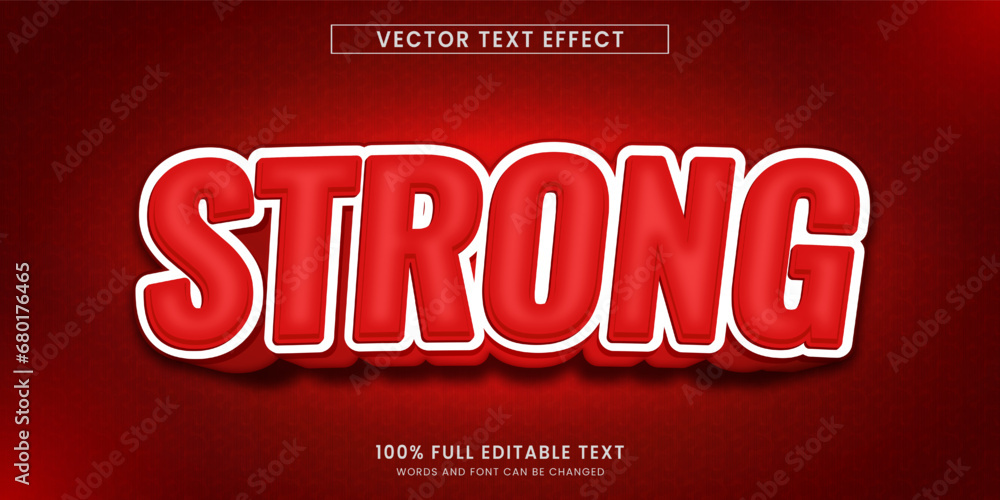 Wall mural vector design editable text effect, strong text style