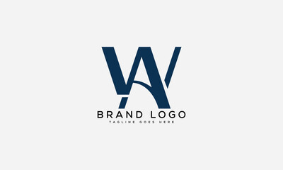 letter WA logo design vector template design for brand.