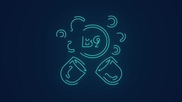 Vitamin b9 Folate essential building blocks of body science animation 