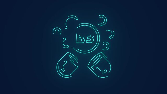 Vitamin b3 Niacin essential building blocks of body science animation  