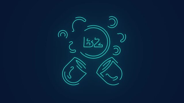 Vitamin b2 Riboflavin essential building blocks of body science animation 