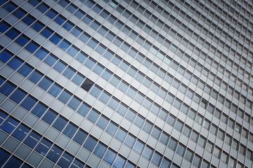 Open windows in a facade