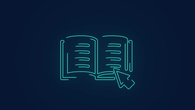 online e book reading digital learning technology animation