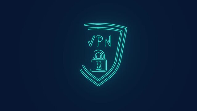 Secured vpn virtual private network for safe browsing ip address animation