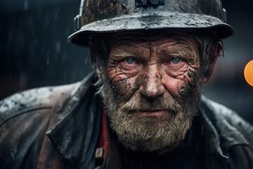 Coal Miner Man Photo depicting Occupation 