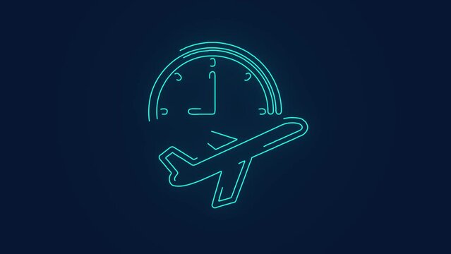 Airline flight schedule travel technology animation