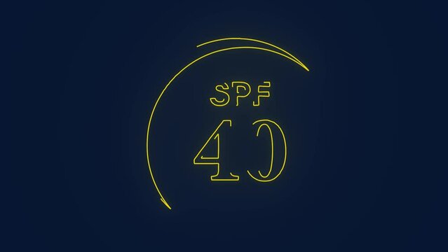 Spf 40 sun protection factor protecting skin from uv rays care from sun damage animation