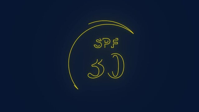 Spf 30 sun protection factor protecting skin from uv rays care from sun damage animation