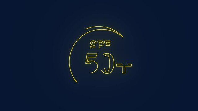 Spf 50 sun protection factor protecting skin from uv rays care from sun damage animation