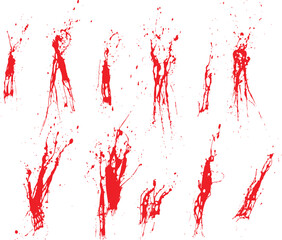 Set of criminals dripping blood vector