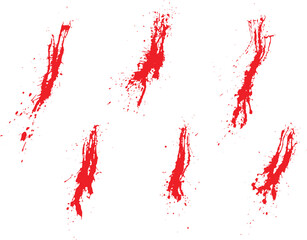 Set of red bleeding vector - obrazy, fototapety, plakaty