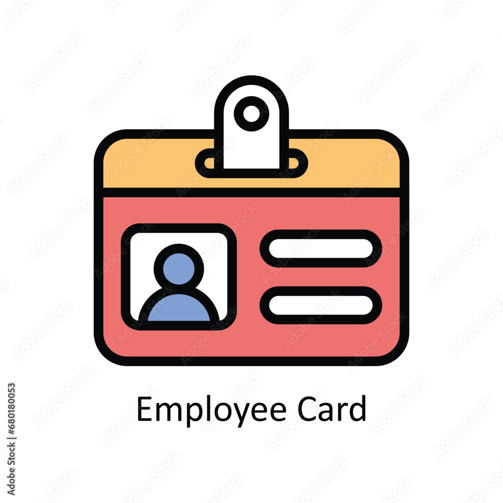 Poster employee card vector filled outline icon design illustration. business and management symbol on whit