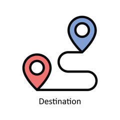 Destination vector filled outline Icon Design illustration. Business And Management Symbol on White background EPS 10 File