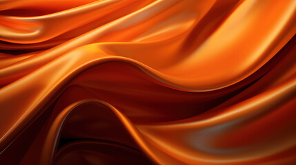 Fototapeta premium Bright Silk Texture with Orange and Bronze Hues