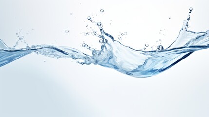  water splashing into the air on a white background with a light blue sky in the background and a light blue sky in the foreground with only visible water.
