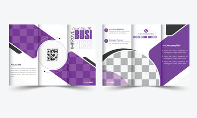 creative corporate brochure design layout vector in a4 size. Modern trifold business brochure template.
