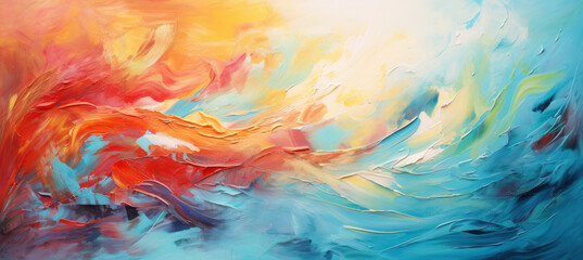 Expressive Wall Art with Energetic Brushwork