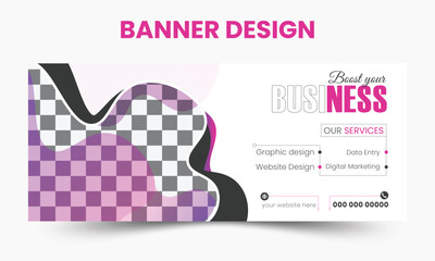 professional corporate business banner design. Horizontal header web banner or background design. social Media Cover ads banner, flyer, invitation card.
