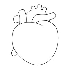 シンプルでかわいい心臓のイラスト