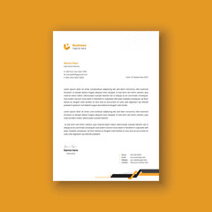 Clean and professional corporate business letterhead template design