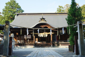 Asama-jinja or Shrine in Yamanashi, Japan - 日本 山梨 甲斐国一宮 浅間神社 - obrazy, fototapety, plakaty