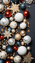 Christmas decoration on dark background