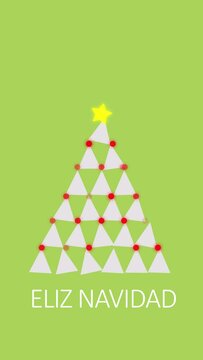 &aacute;rbol de navidad fondo verde lim&oacute;n lucecitas aviso feliz navidad