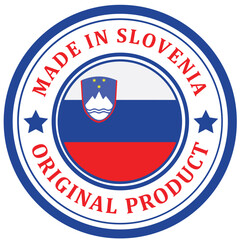 Slovenia. The sign premium quality. Original product. Framed with the flag of the country