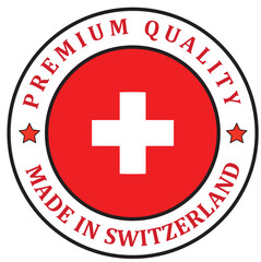 Obraz premium Switzerland. The sign premium quality. Original product. Framed with the flag of the country