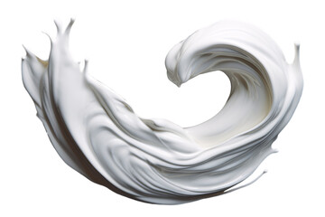 twisted and swirl whole milk splash isolated on a transparent background, creamy Yogurt or white paint wave splashing clipart PNG, liquid splash, goat milk, 	