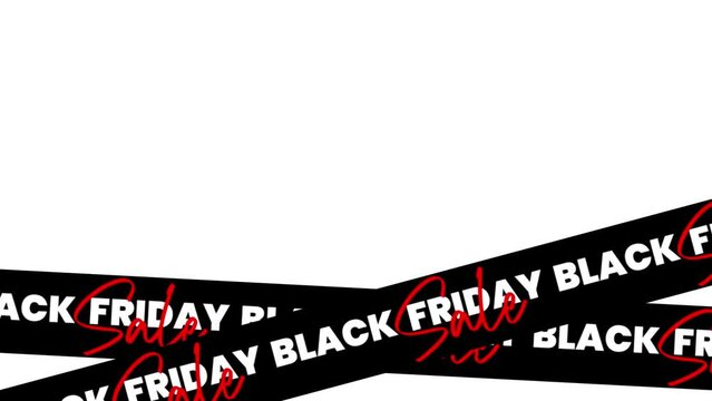 black friday sale  tape with transparent background 