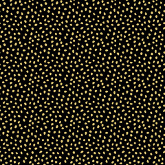 Seamless background with random elements. Abstract ornament. Seamles abstract black and golden pattern