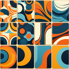 retro-inspired patterns and textures reminiscent of the 1960s and 1970s created with Generative Ai