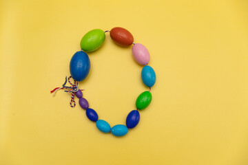 Orchidometer on yellow background and space for text, medical equipment for banner