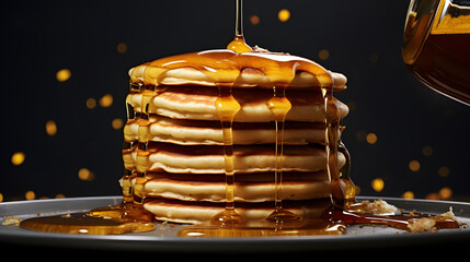 pancakes with honey