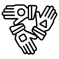 Fototapeta premium Diversity line icon illustration vector graphic