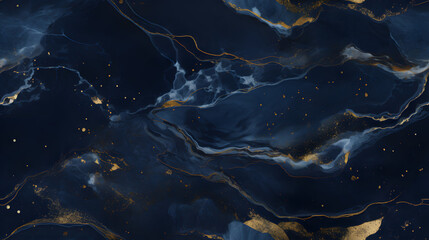 Seamless midnight blue marble with sparkling mica