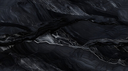 Seamless polished black granite with smoky swirls - obrazy, fototapety, plakaty
