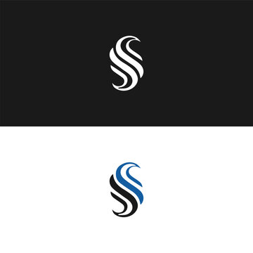 SS logo. S S design. White SS letter. SS S S letter logo design. Initial letter SS linked circle uppercase monogram logo.